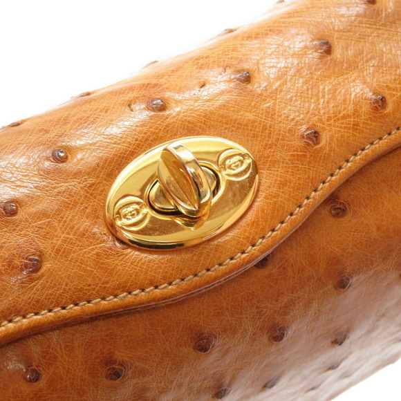 Gucci Ostrich Handbag Brown - Picture 5 of 10